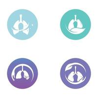 Lung health logo and symbol vector