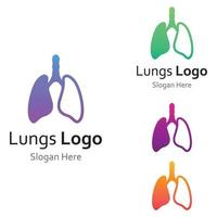 logotipo de salud de los pulmones vector