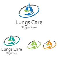 logotipo de salud de los pulmones vector