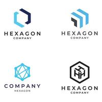 logo box hexagon o cube y tecnología hexagon logo creative simple logo.mediante la edición moderna de ilustraciones vectoriales de plantillas. vector