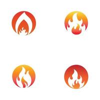 fuego, logotipo, plantilla, llama, símbolo, icono, vector