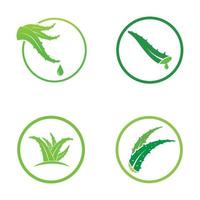 Aloe vera logo vector ilustration template