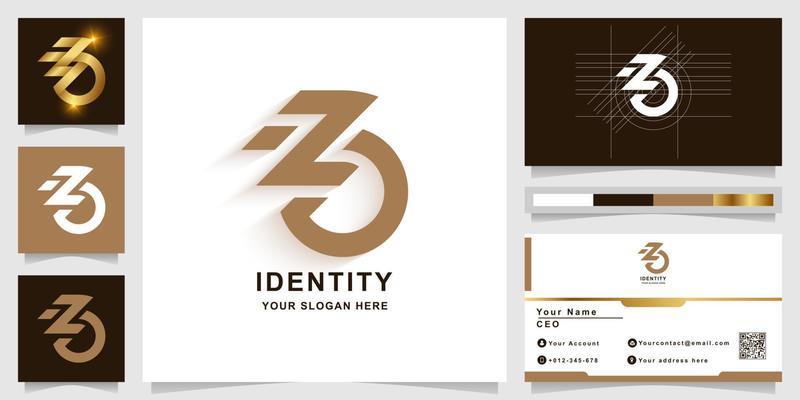 Letter za or a monogram logo template with business card design