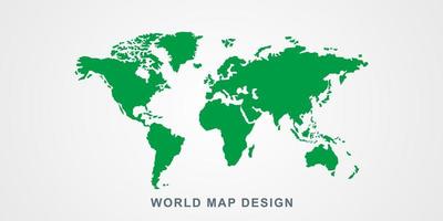 Ilustración de vector de diseño de mapa mundial.
