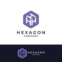 Logo box hexagon or cube and technology hexagon logo creative simple logo.By using modern template vector illustration editing.