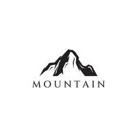 Mountain landscape view, minimalistic design. Logo for photographers, climbers and adventurers. Editing using vector illustration.