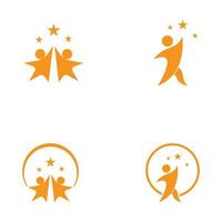 Healthy Life star people success  Logo template vector