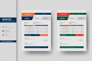 Professional and creative business invoice design vector