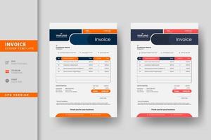 Professional and creative business invoice design vector