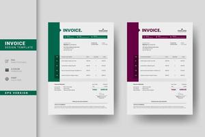 Creative and professional business invoice design vector