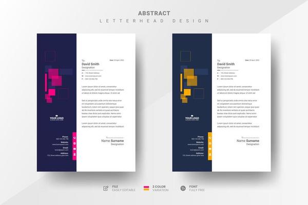 Abstract letterhead design