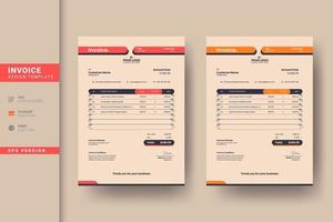 Creative minimal business invoice design template vector