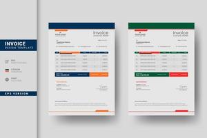 Professional and minimal business invoice design vector