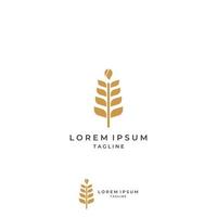 Wheat or cereal logo, wheat field and wheat farm logo.With easy and simple editing illustrations. vector