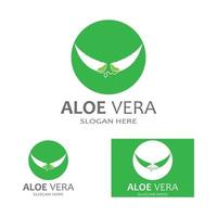 Aloe vera logo vector ilustration template