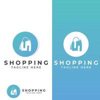 bolsa de compras y carrito de compras en línea logo.logo adecuado para venta, descuento, tienda.con edición de ilustraciones vectoriales. vector