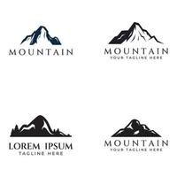 vistas al paisaje montañoso, diseño minimalista. logo para fotógrafos, escaladores y aventureros. edición usando ilustración vectorial. vector