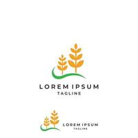 Wheat or cereal logo, wheat field and wheat farm logo.With easy and simple editing illustrations. vector