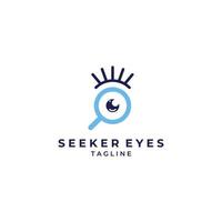Logo search or discovery, logo search by combination, lab, moon, location, check, wave and sun. Logo with simple illustration editing. vector