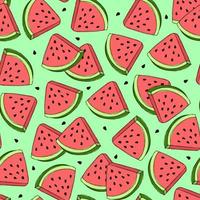 fresh juicy pattern with sweet watermelons vector