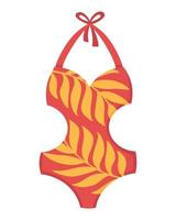 Lovely swimsuit for women. Flat doodle clipart. All objects are repainted. vector