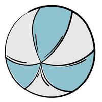 Doodle Beach Bouncy Ball Sticker vector