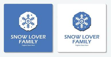 nieve invierno simple logo vector diseño plano