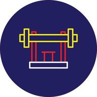 Gym Machine Line Multicolor vector