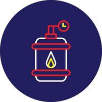 Gas Bottle Line Multicolor vector