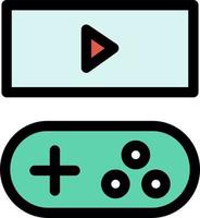 Game Streaming Line Icon vector