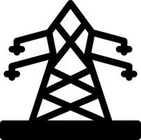 Electric Tower Glyph Icon vector