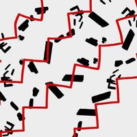 eometric background, in red and black colors, pockmarked, zigzag line, minimalism vector