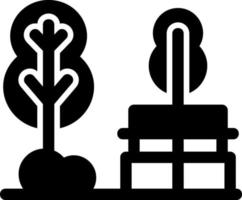 Park Landscape Glyph Icon vector