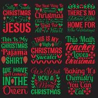 Best Christmas Quotes T-shirt Design Bundle vector