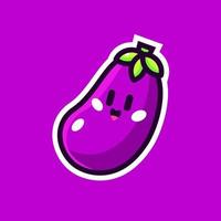 eggplant cartoon vector illustration