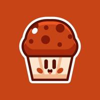 Ilustración de vector de dibujos animados de muffin