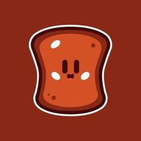 bread chocolate cartoon vector illustration