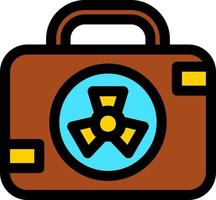 Nuclear Case Line Filled Icon vector