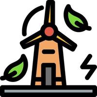 Windmill Line Icon vector