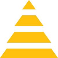 Pyramid Chart Flat Icon vector