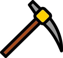 Pickaxe Line Filled Icon vector