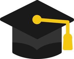 Graduate Cap Flat Icon vector