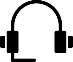 Headphones Line Glyph Icon vector