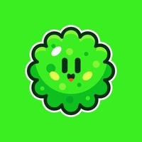 green virus cartoon vector illustration