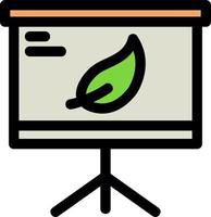 Eco Presentation Line Icon vector