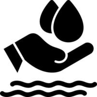 Save Water Glyph Icon vector