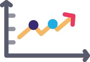 Upward Trend in Graph Flat Icon vector