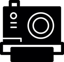 Instant Camera Glyph Icon vector