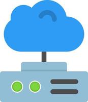 Cloud Storage Flat Icon vector