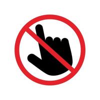 Do not touch icon vector